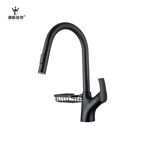 Robinet de cuisine multifonctionnel simple, eau chaude et froide, rotatif, support de rangement ménager, robinet extractible durable pour la maison - Product Image 3