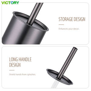 <span class=keywords><strong>Brosse</strong></span> de toilette murale en métal <span class=keywords><strong>noir</strong></span> moderne, fabrication directe d'usine, en acier inoxydable, montage mural - Product Image 4