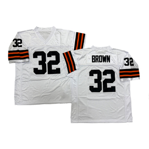 Camiseta de Rugby Estilo Vintage para Hombre, Cosida, 19 Bernie Kosar, 32 Jim <span class=keywords><strong>Brown</strong></span>, 73 <span class=keywords><strong>Joe</strong></span> Thomas, Tallas S-3XL, Envío Rápido - Product Image 4