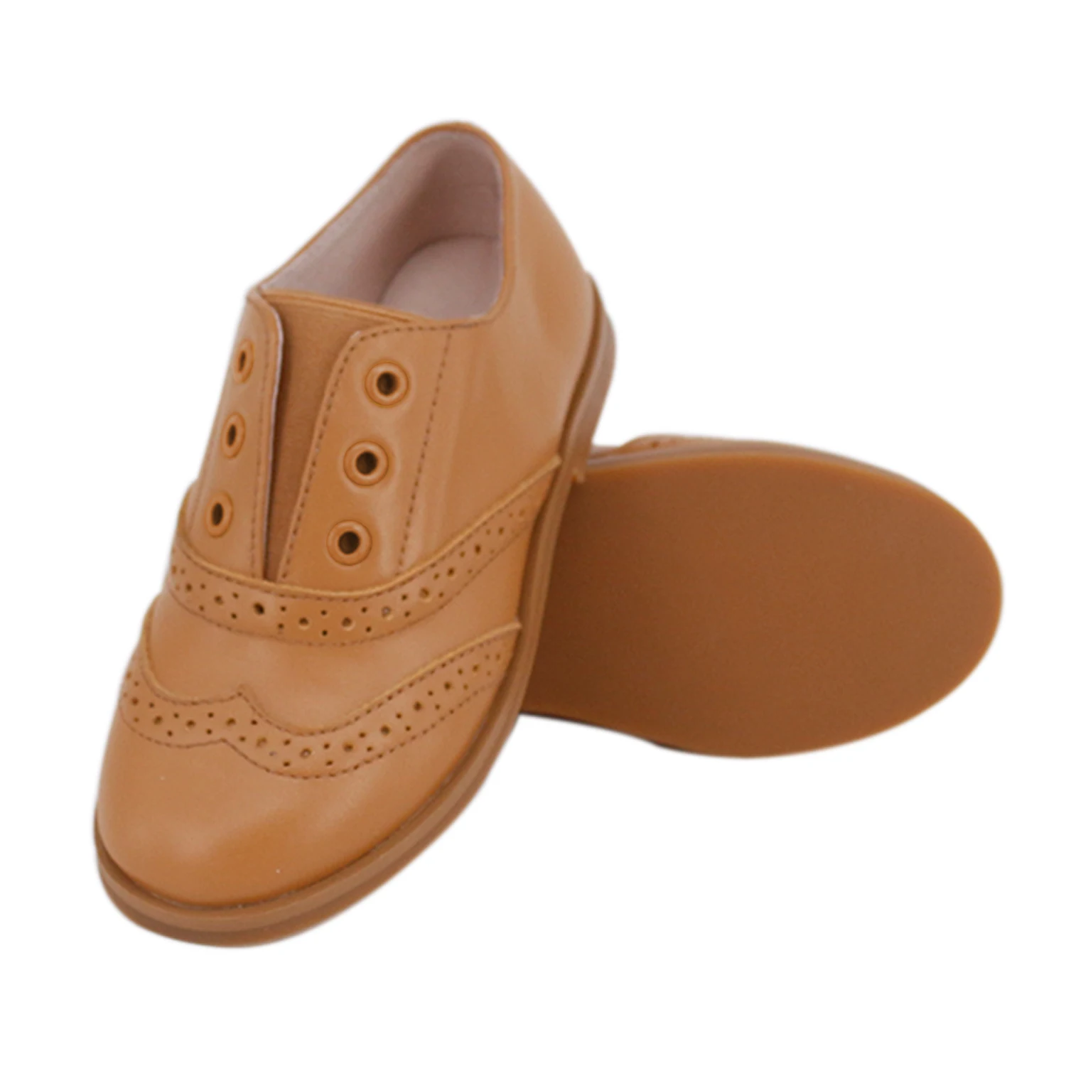 Manufacture professional custom oem kids genuine leather handmade children boys rubber flat dress shoes