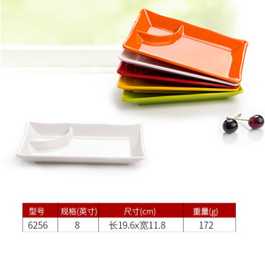 Colorful Oval Melamine <b>Plates</b> Set Drop Resistant For Party Food Serving - Product Image 4