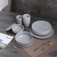 Assiette de Présentation Moderne en Porcelaine Écologique à Motif Végétal Bleu Mat pour Fêtes – Ensemble de Vaisselle