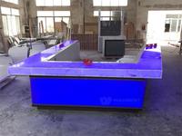 Comptoir de bar créatif en pierre de marbre translucide avec lumière LED exporté vers les marchés des États-Unis