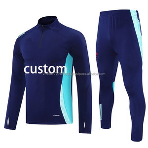 Conjunto de Camiseta de Fútbol de Manga Larga con Media Cremallera, Transpirable, Anti-UV, de Secado Rápido, con Logotipo Personalizable - Product Image 2