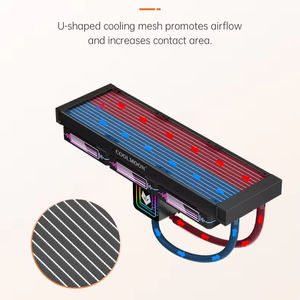 COOLMOON Computer Gaming Water Cooler <span class=keywords><strong>PC</strong></span> CPU <span class=keywords><strong>liquido</strong></span> Cooler <span class=keywords><strong>PC</strong></span> con specchio infinito ad alte prestazioni 360mm ARGB luce Aio Cooler - Product Image 2