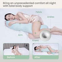 Adultes Refroidissement Mousse à Mémoire Ferme Long Lit Côté Dormir Soutien Complet du Corps Grossesse Maternité Oreiller Étreignant pour Dormeurs Latéraux