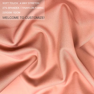 Mềm cảm ứng đôi mặt 4 cách căng spandex nylon vải chất lượng cao vải dệt kim cho đồ thể thao đồ bơi xà cạp đồ lót - Product Image 1