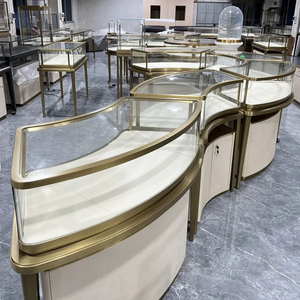 Vitrine de présentation de <span class=keywords><strong>bijoux</strong></span> en acier inoxydable rond de luxe RZ, <span class=keywords><strong>présentoir</strong></span> de <span class=keywords><strong>bijoux</strong></span> en bois, présentoirs de <span class=keywords><strong>bijoux</strong></span> - Product Image 6