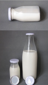 Refillable Clear 200ml 250ml 500ml Round Glass Milk Bottle <strong>1</strong> <strong>Litre</strong> Glass Drinking Bottle With Metal Lid for Juice Milk Beverage - Product Image 6