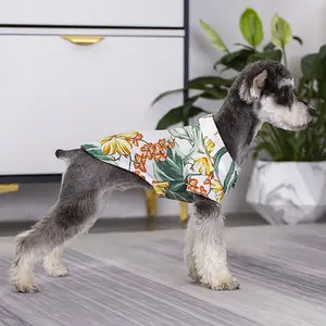 Owner And Pet Outfit Hawaiian Beach Casual Pet T-shirt Man Dog Parent-child Clothes XS-8XL Puppy Large Dog Clothes