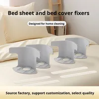 Lot de 4 attaches de drap de lit invisibles en plastique PP – Design moderne, multifonctionnel, antidérapant, sans aiguille, sécurisé pour la literie