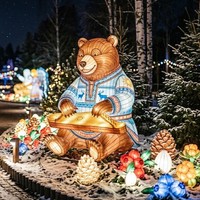 Decoración de Faroles con Animales de Dibujos Animados para Parques de Diversiones, Navidad, Uso Interior/Exterior, Espectáculo de Luces para Parques Temáticos