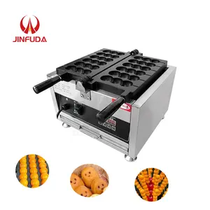 Cetakan kustom besi tidak lengket bola gelembung berbentuk Waffle Maker 6 In 1 Hot Dog Lolly mesin pembuat Waffle