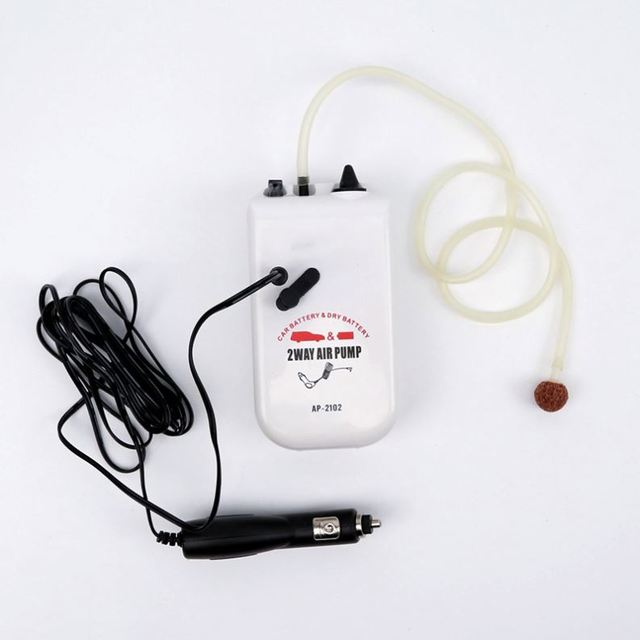 2 Speed Fishing Aquarium Air Pump With Car Power Supply Fish Tank Oxygen Pump Aquarium 2 Way Fishing Bubbles Box