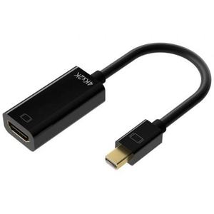 Câble convertisseur mini displayport mâle vers hdmi femelle, 5w, 2300mbps, 15cm, noir - idéal pour connecter des appareils multimédias. - Product Image 1
