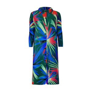 Entrega Rápida, Disponible en Stock, Falda Plisada Miyake 2021 de Talla Grande, Cierre de Botón, Estilo Europeo y Americano, Vestido Estampado Amplio para Mujer - Product Image 3