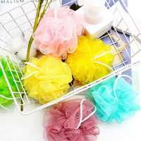 Éponge de Douche Exfoliante en Maille de Qualité Supérieure, 20g, Couleurs Assorties, pour le Corps ou le Bain, Type Loofah, en Forme de Boule, Vente Chaude