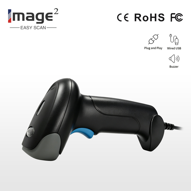 Professional USB A4 Size CMOS 1D/2D Barcode Scanner with High Scan Speed for Logistics & Clothing Stores in Stock