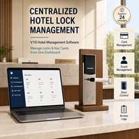 Système de serrure de porte d'hôtel RFID avec stockage cloud pour portes en bois, serrure électronique intelligente avec logiciel de gestion gratuit pour appartements