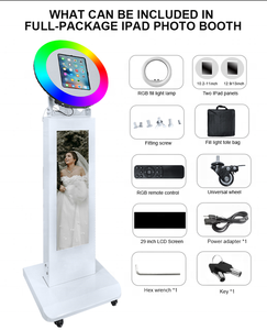 เครื่องถ่ายรูป <span class=keywords><strong>iPad</strong></span> <span class=keywords><strong>Pro</strong></span> รุ่นใหม่ พร้อมไฟวงแหวนและขาตั้งจอ LCD ติดตั้งง่ายสำหรับงานแต่งงานและงานปาร์ตี้ - Product Image 2