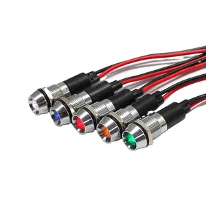 FILN 12mm Metall Explosions geschützte LED-Navigations anzeige lampe Signallampe 12V 24V 120V mit Kabel für Maschine