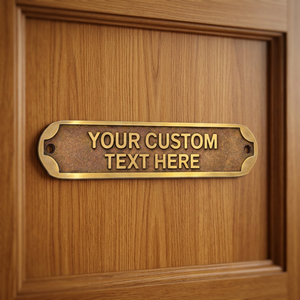 Custom Engraved Solid Brass Plaque Personalized Metal <b>Name</b> <b>Plate</b> Door Sign House Address Sign Modern Bronze Finish Wedding - Product Image 3