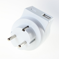 Adaptador de enchufe de viaje Enchufe de enchufe eléctrico Multifuncional Doble USB y enchufe de extensión tipo C