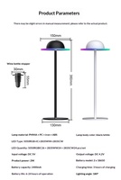 Lampe de table veilleuse Planète à commande tactile, rechargeable USB, 3 températures de couleur, base en métal acrylique, décoration de chambre