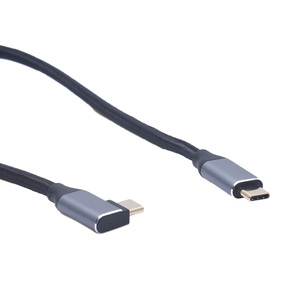 Cable USB tipo C a 3,1 de 100, ángulo recto, 90 grados, W, PD, carga rápida, cable de datos de teléfono móvil de 10Gbps, carga rápida súper rápida - Product Image 1