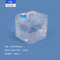 Seau pliable en LDPE de 5L, 10L, 20L avec poignée, étanchéité renforcée, conteneur d'eau translucide pour emballage extérieur – Vente directe usine