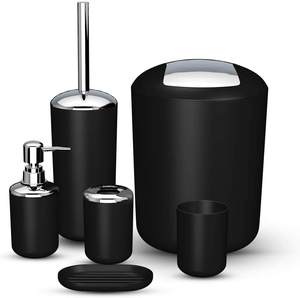 Ensemble d'accessoires de salle de bain essentiels en plastique PP durable, articles emballés de manière pratique pour une utilisation à domicile, support de salle de bain propre - Product Image 3