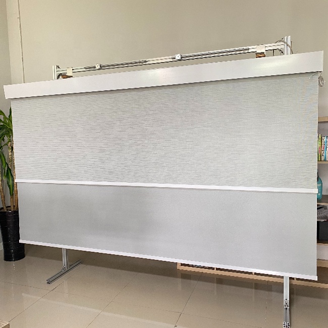 Моторизованная Затемняющая и Солнцезащитная двойная роликовая шторка с крышкой