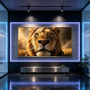 Dipinto su Porcellana Cristallina 50x50/40X80cm Tigri e Leoni, Stampe Moderne ad Alta Definizione <span class=keywords><strong>di</strong></span> Animali, Quadri da Parete - Product Image 5