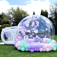 Tente bulle gonflable transparente en PVC pour fêtes - Château bulle cristallin avec souffleur et pompe