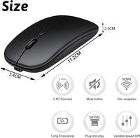 Accessoires informatiques Souris sans fil Mini souris ultra-fine et rechargeable Type C Souris sans fil Bluetooth pour ordinateur
