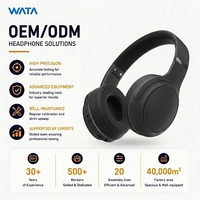Casque sans fil supra-auriculaire à réduction de bruit active, autonomie de 5,4 h, étanchéité IPX4, appels clairs, transparence