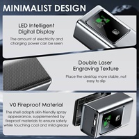 Logo Kustom 35W Layar Digital Pengisian Cepat Mini Power Bank 10000mah Kapasitas Tinggi Baterai Lithium 18650 Garansi 12 Bulan