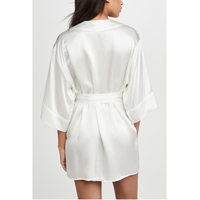 Vente en gros de robes kimono personnalisées en satin pour femmes chemises de nuit grande taille impression unie vêtements de nuit américains solides pyjamas été printemps