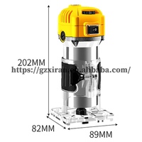 Recortadora Eléctrica de Bordes de Madera de 1300W, Aleación de Aluminio, Velocidad Ajustable, Recortadora Manual para Trabajar la Madera con Fresa de 6.35mm