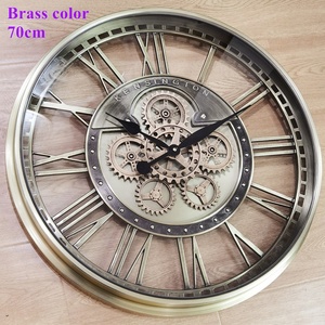 Grande Orologio <span class=keywords><strong>da</strong></span> <span class=keywords><strong>Parete</strong></span> Industriale Steampunk con Ingranaggi Meccanici Mobili in Metallo per Soggiorno di Lusso - Product Image 4