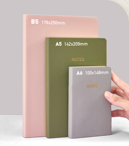 Tùy chỉnh Vàng logo A5 A6 PU da Bìa mềm Tạp Chí nằm phẳng lót chấm di động văn phòng phẩm Máy tính xách tay - Product Image 5