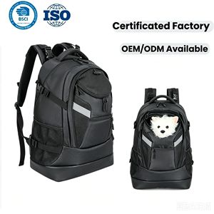 Large Multifunctional Pet Backpack <strong>Wheels</strong> for Dogs-Portable Closure-Free Oxford Cloth <strong>Rucksack</strong> Factory Direct Outdoor Dog - Product Image 1