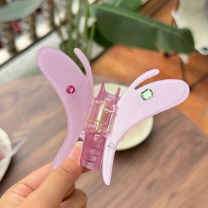 YJL กิ๊บหนีบผมประดับพลอยเทียมสีสันสดใสรูปผีเสื้อสำหรับเด็กผู้หญิงกิ๊บหนีบผมสวยน่ารัก - Product Image 5