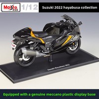 Maisto 1:12 2022 Suzuki Hayabusa Moto en métal moulée sous pression avec support de présentation pour collectionneurs, cadeau, vente en gros