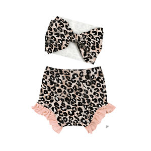 Adorable ensemble de bloomers vintage à fleurs pour bébé fille avec bandeau turban noué, short à volants pour nouveau-né, short élastique pour tout-petit - Product Image 4