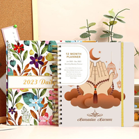 Agenda de Ramadan Personnalisé et Inspirant A5, Cahier de Soins Personnels à Spirale, Carnet de Papeterie, Cadeau Islamique Musulman, Vente en Gros à Prix Avantageux