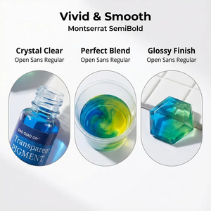 TIMESRUI 24 Colori Pigmento Liquido Trasparente in Resina Poliuretanica UV per Creazione <span class=keywords><strong>di</strong></span> Gioielli in Resina Colorante Cristallino per Resina Epossidica - Product Image 6