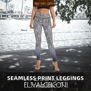 Women's Casual Mid Waist Breathable Snagging Resistance Printing <b>Seamless</b> Knitting Spandex/Polyester <b>Leggings</b> Full Length - Product Image 2