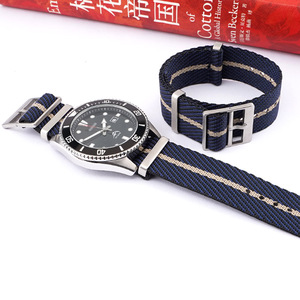 Correa de <span class=keywords><strong>Reloj</strong></span> de Una Pieza Ajustable de Nailon Tejido de 18 mm 20 mm 22 mm 24 mm de Sarga a Rayas de Lona para <span class=keywords><strong>Reloj</strong></span> <span class=keywords><strong>Tudor</strong></span> - Product Image 4