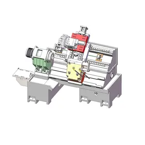 Torno de estrutura inclinada para máquina de peças metálicas CNC, centro de fresagem e torneamento de serviço médio